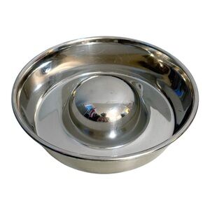 Take It Slow Stainless Steel Slow Feeder Dog Bowl Medium